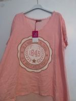 Oversize Long Shirt mit Vintage Print pink aus Baumwolle Leinen Frankfurt am Main - Hausen i. Frankfurt a. Main Vorschau