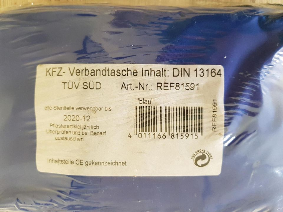 Verbandtasche KFZ Auto Verbandkasten First Aid Erste Hilfe TÜV CE in Buchloe