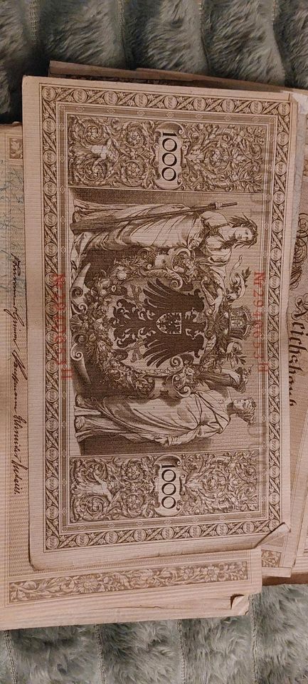 1000 Mark Reichsbanknote Berlin 21.April 1910 in Bad Langensalza