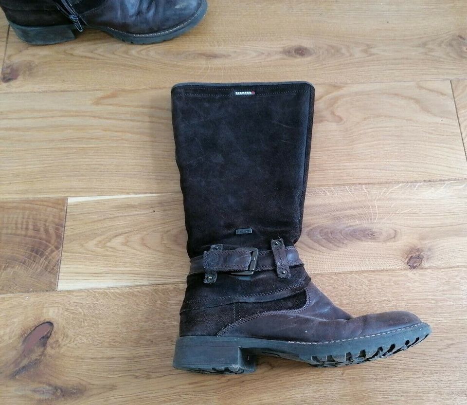 RICHTER Stiefel Gr. 39 Braun Echtleder gefüttert Schuhe in Wuppertal