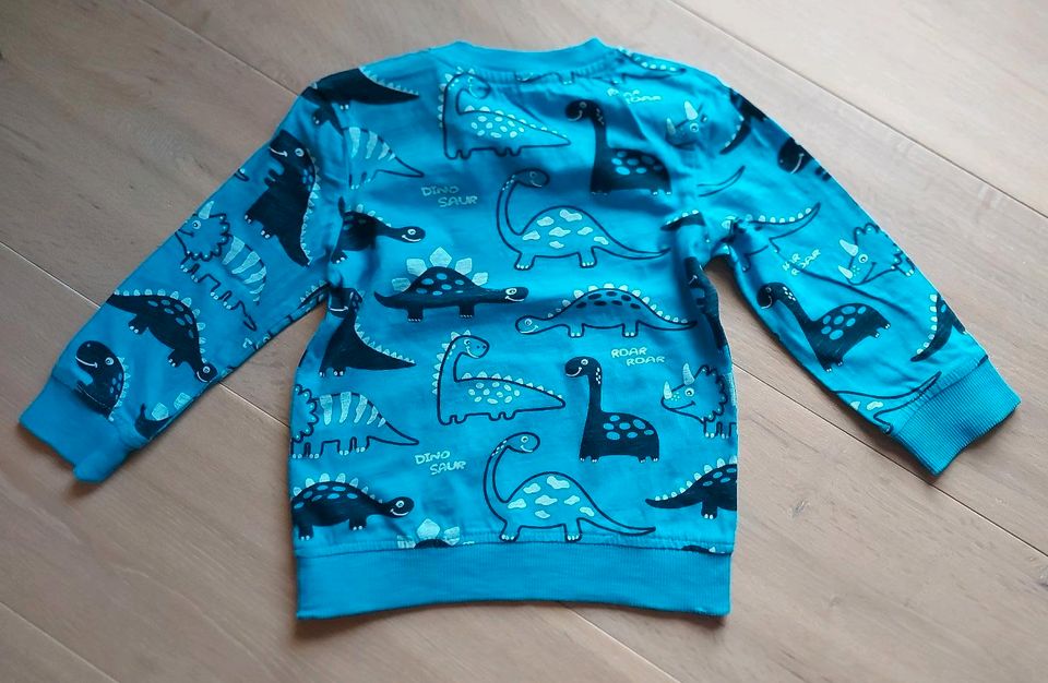 Blaues Langarmshirt "Dinos" - Gr. 92 in Goldkronach