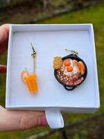 Ohrringe Frühstück Englisch Bacon Food Cocktail Fruit PolymerClay Bayern - Forchheim Vorschau