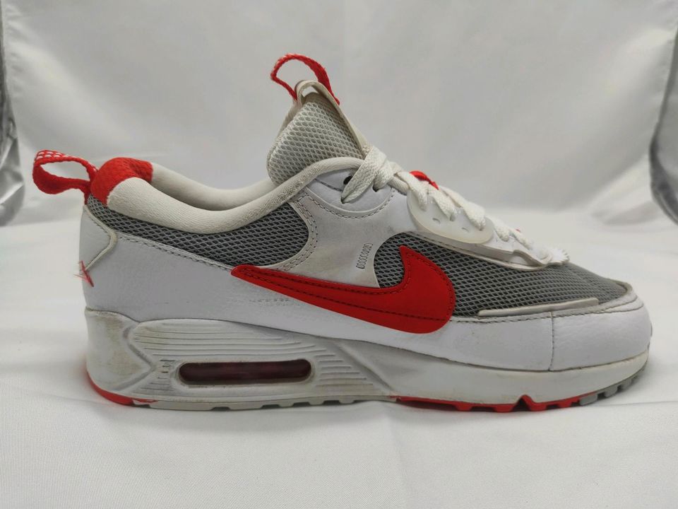 ‼️Nike Air Max 90 Futura "WHITE & PICANTE RED", Weiß/Rot, Gr.39‼️ in Bruchköbel