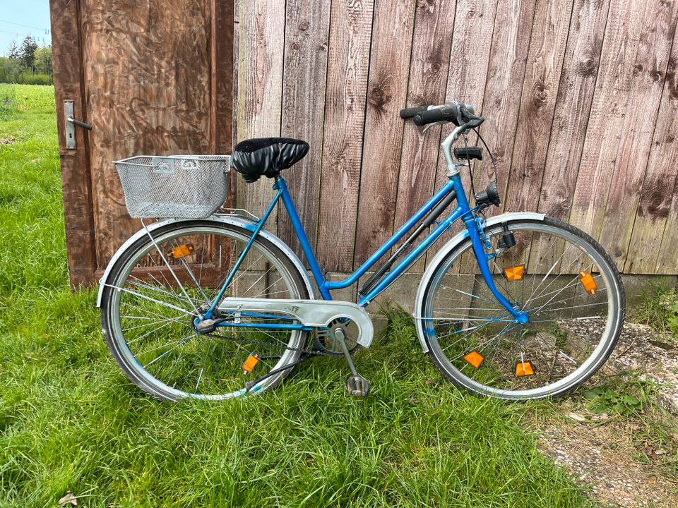 28er Fahrrad, Damenfahrrad, blau, 3-Gang-Nabenschaltung in Sauensiek