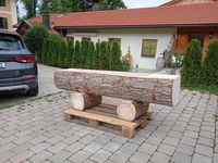 Holzbrunnen Wendelstein Wassertrog mit Rinde Garten Blumen Bayern - Bad Kissingen Vorschau