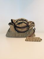 Marc O' Polo Sommerliche Wendetasche Baumwolle khaki-weiß München - Pasing-Obermenzing Vorschau