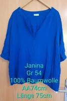 Damen Bluse schönes Blau Janina Gr 54 fällt kleiner aus Rheinland-Pfalz - Freinsheim Vorschau