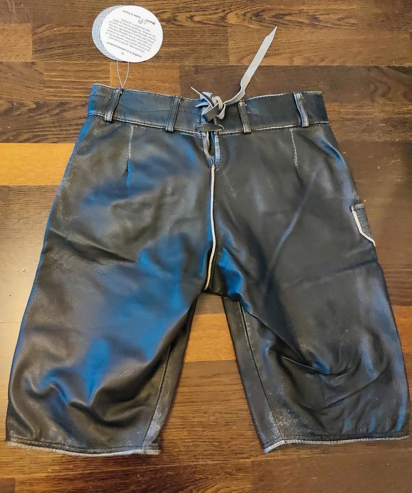 Neue damen glattlederhose trachtenhose 34/36 xs/s schwarz in Dachau