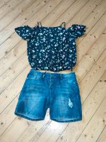 2 teilig cut out Blusenshirt und JeansShorts 42 -44 Nordrhein-Westfalen - Hennef (Sieg) Vorschau