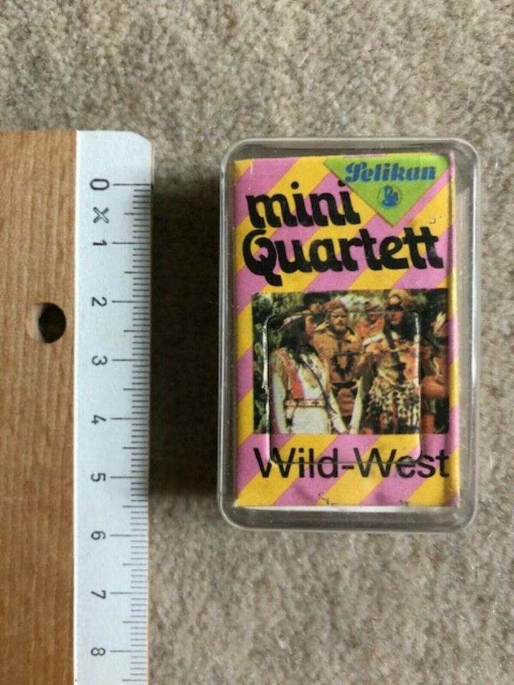 Mini Quartett Wild West aus Anfang der 70er Jahre von Pelikan in Selbitz