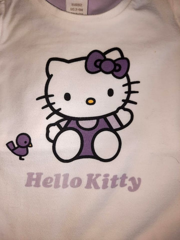 2 tlg. Baby Sommer Set Hello Kitty weiß lila Urlaub Gr. 62 in Hadamar