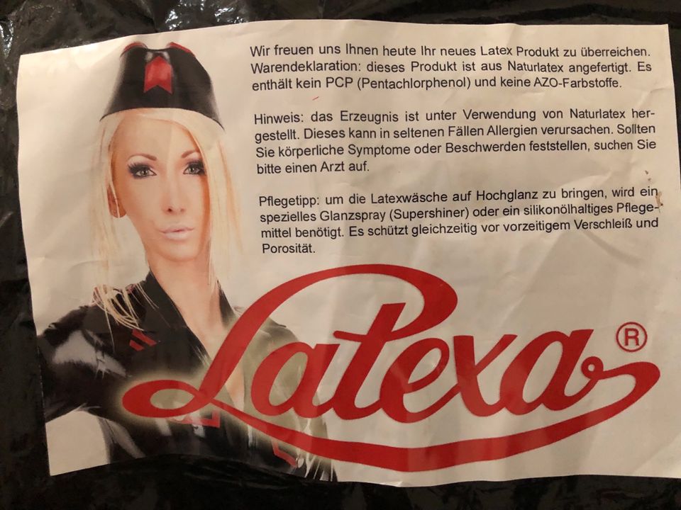 Latex Korsage Mieder rot Gr. S in Aidenbach