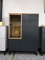 Highboard 86 cm Anthrazit Eisenfuss mit Balkeneiche Massiv Nordrhein-Westfalen - Heinsberg Vorschau