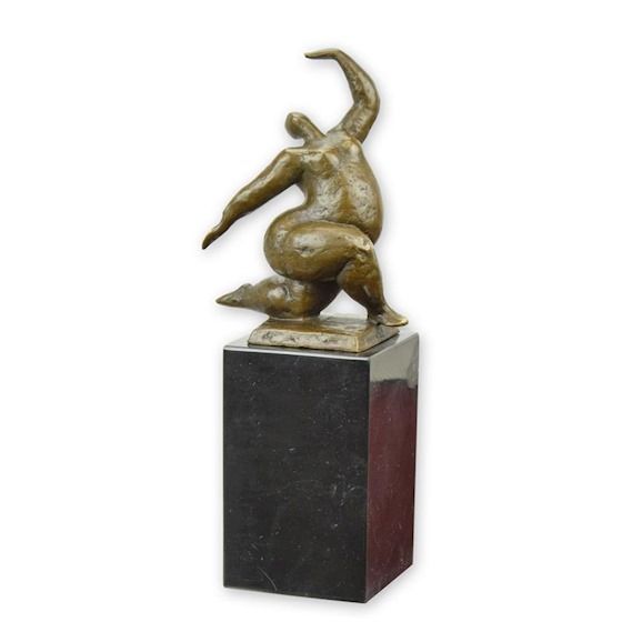 Bronze Skulptur / Figur ,abstrakte Tänzerin,sign.Milo, H.28cm in  Nordrhein-Westfalen - Borken, Kunst und Antiquitäten gebraucht kaufen