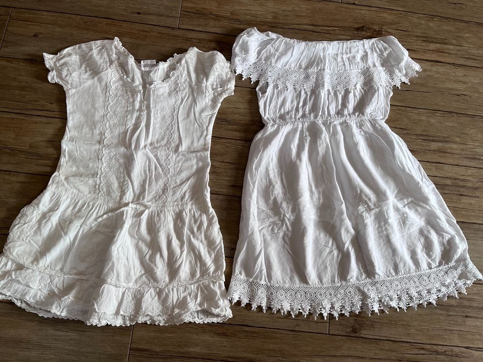 2 weiße Kleider Gr.158 in Kamenz