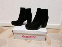 Schwarze Stiefeletten pumps mit Absatz gr 36 Deichmann graceland Nordrhein-Westfalen - Oberhausen Vorschau