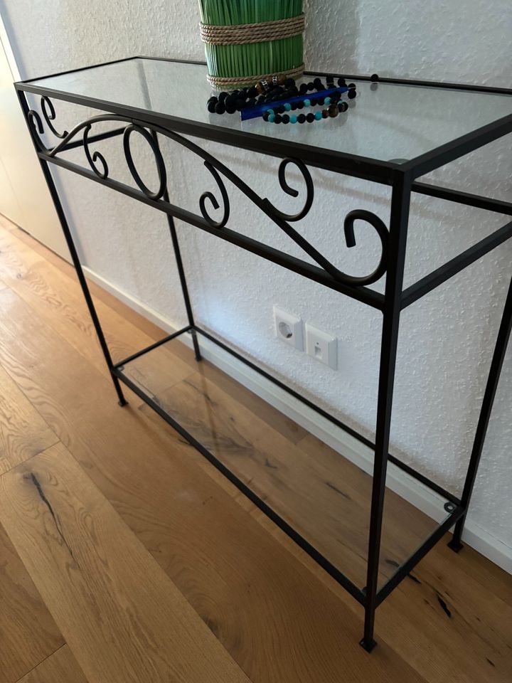 Stylisches & schönes Sideboard Eisen mit Glasplatte - Top-Zustand in Obersulm