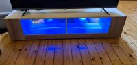 Lowboard Weiß matt/Eiche Sägegrau, inkl. LED-Beleuchtung blau (13 Hessen - Baunatal Vorschau