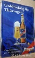 Braugold Bier schönes Brauerei-Schild Werbeschild Thüringen Niedersachsen - Zur Schunterquelle Vorschau