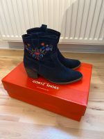 Stiefelette dunkelblau mit Blumen Stickerei Goertz Shoes Gr 39 Hamburg-Mitte - Finkenwerder Vorschau