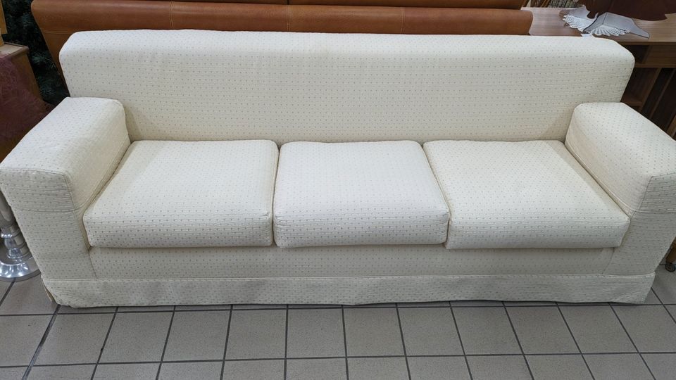 Sofa / Couch - weiß retro Stroff - vintage - Top Zustand - 3er in Saarbrücken