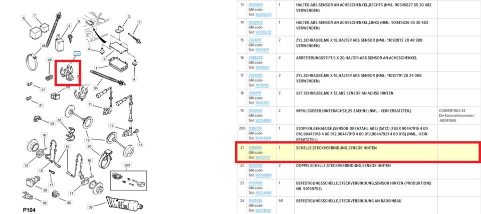 Opel Kadett-E GSI 16V Halter ABS HA 90307721 in Wiesbaden