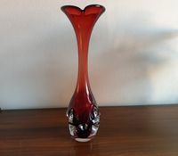 Vintage Glas Vase Blumenvase in Bordeaux , Rot Berlin - Schöneberg Vorschau