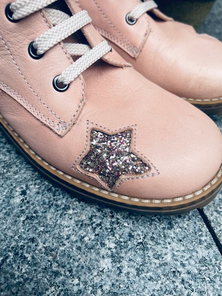 ⭐️Neuwertig⭐️Glitzer Leder Boots Stiefel Clic! Altrosa  Größe 31 in Bornhöved