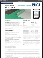 Vinyl Unterlage LVT Silent PUR 1,4 mm dick, ca. 5 - 6 Meter Niedersachsen - Gronau (Leine) Vorschau