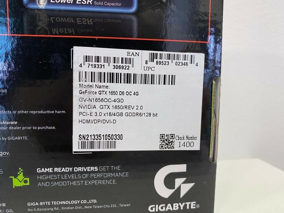 Gigabyte GeForce GTX 1650 D6 Windforce OC 4G, neu in Altenstadt Iller