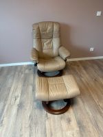 Stressless Sessel beige Leder Saarland - Schwalbach Vorschau