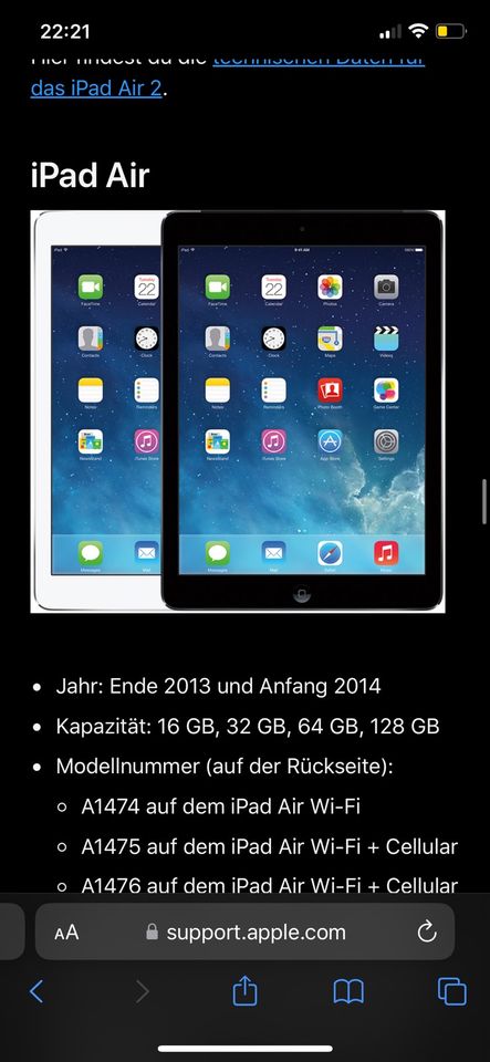 iPad Air in space grey in Köln