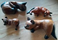 4 Katzen aus Holz abzugeben Nordrhein-Westfalen - Solingen Vorschau