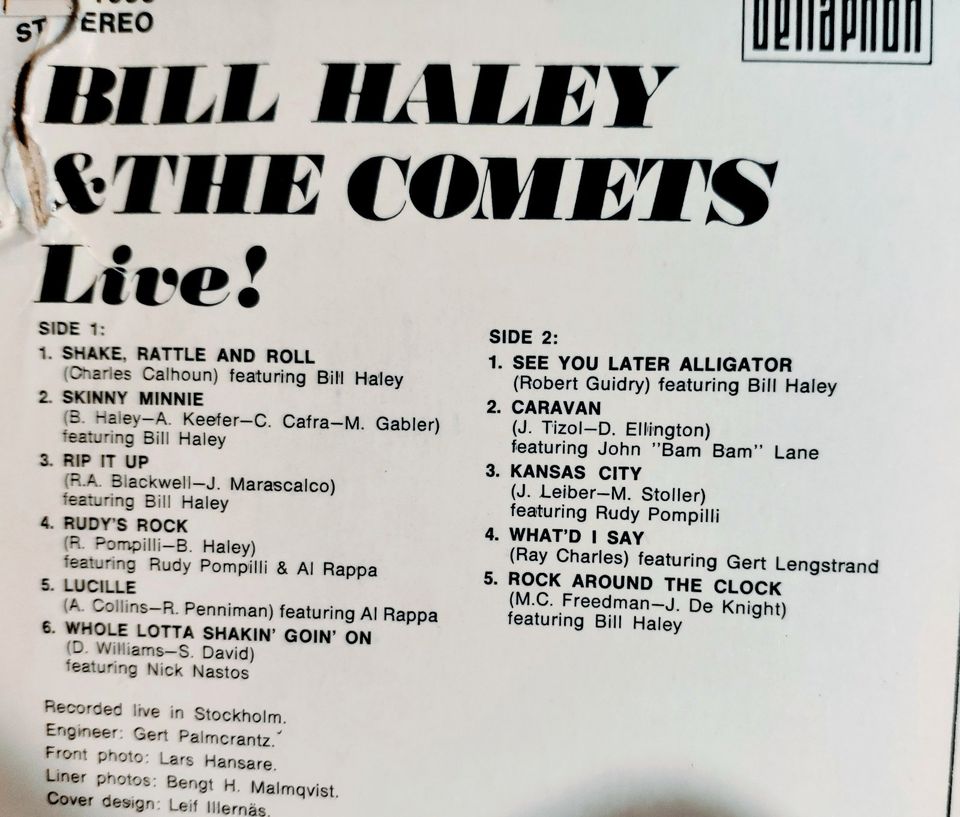 1.Neil Diamond, 2.Bill Haley/Comets, beides auf Lps in München