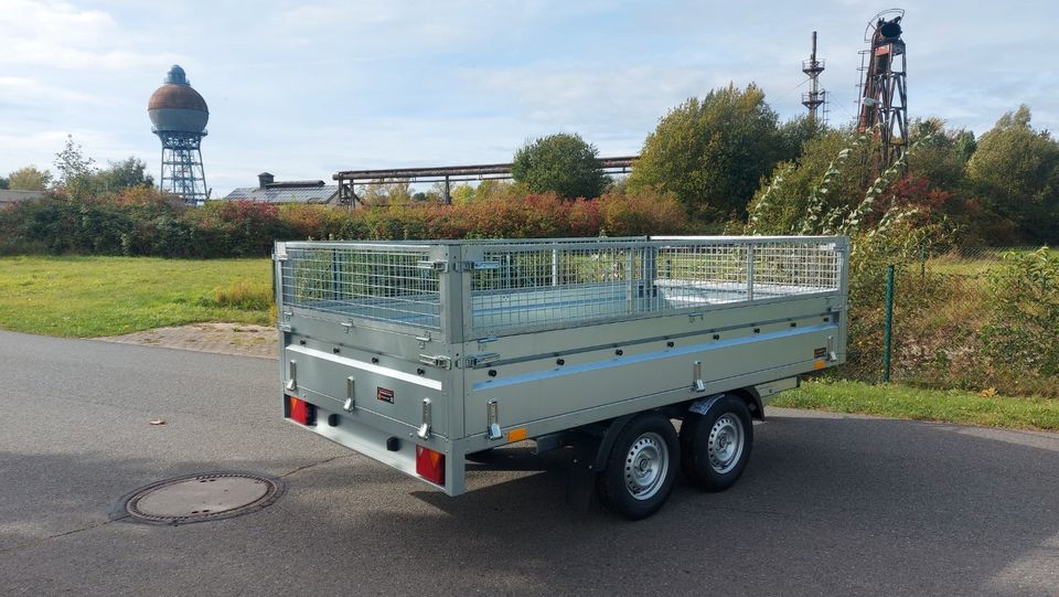 Neuer 2000 KG Hochlader mit Laubgitteraufsatz, PKW-Anhänger, Trailer, 100 km/h, Kastenanhänger, Neptun in Ilsede