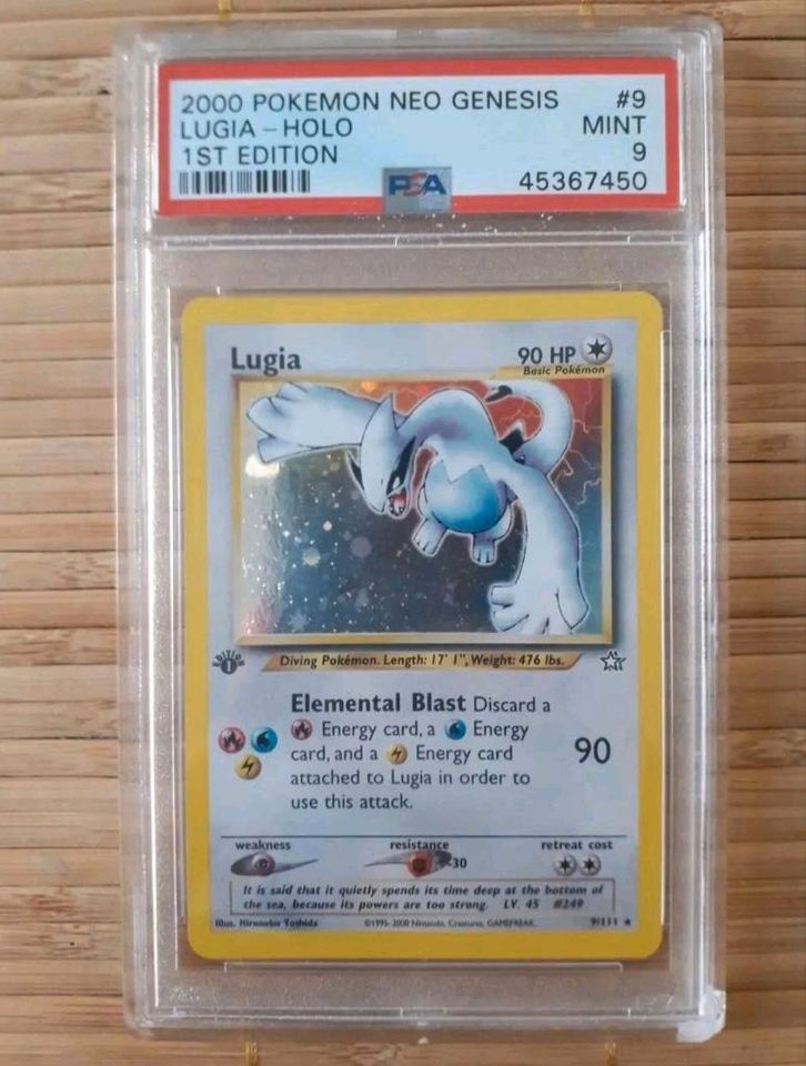 Pokemon Lugia Neo Genesis 1st Edition Psa 9 in Lüdenscheid