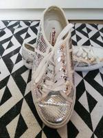 TAMARIS ! Wie neu! Coole Sneakers Silber metallic snake Gr. 39 Nordrhein-Westfalen - Tönisvorst Vorschau