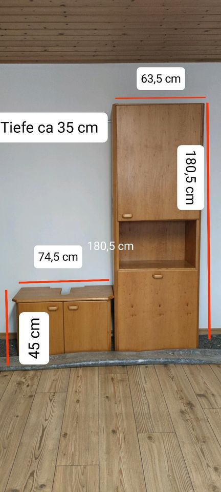 Zu verschenken - Badmöbel Buche Echtholz in Reisbach