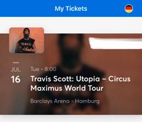 TRAVIS SCOTT Stehplatz HAMBURG 1X Hamburg-Nord - Hamburg Barmbek Vorschau