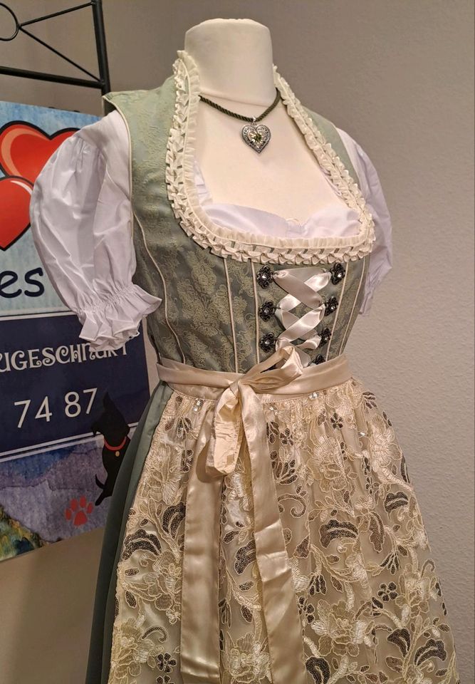 Dirndl NEU 38 46 48 50 54 Spitzenschürze PAILLETTEN Strass in Krefeld