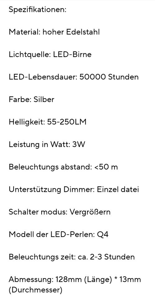 Mini-Taschenlampe, Taschenleuchte, Akku led usb in Ronneburg