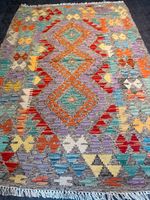 Afghan Kelim 148x100 Kilim Teppich grau gepmetrisch carpet rug Berlin - Wilmersdorf Vorschau