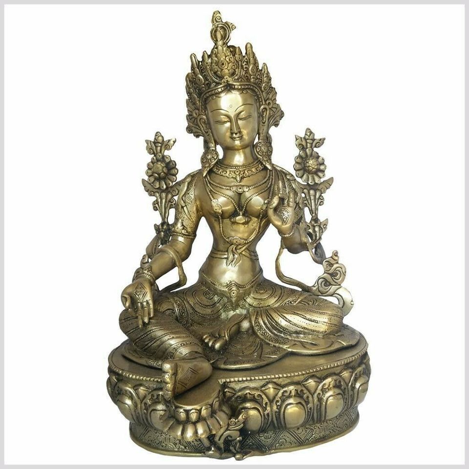 Shyama - Grüne Tara 47,5 cm 11 Kilo Buddha Beschützerin Messing T in München