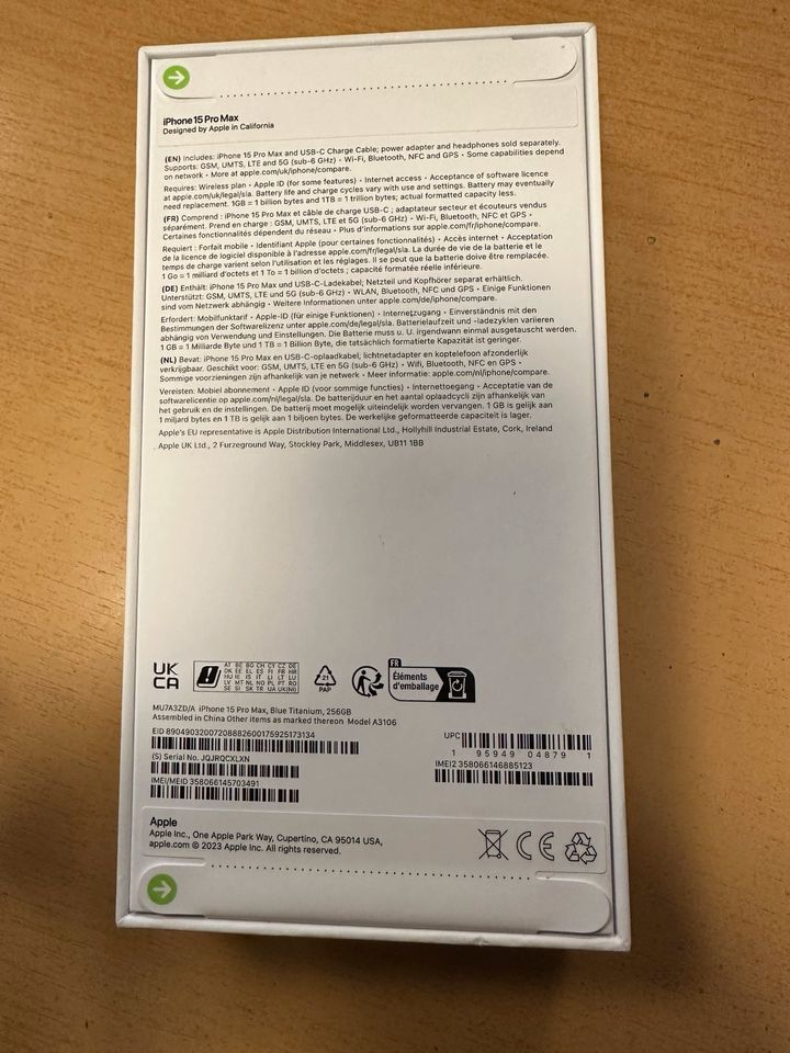 iPhone 15 pro Max 256 GB mit Rechnung neu nicht geöffnet in Saarbrücken