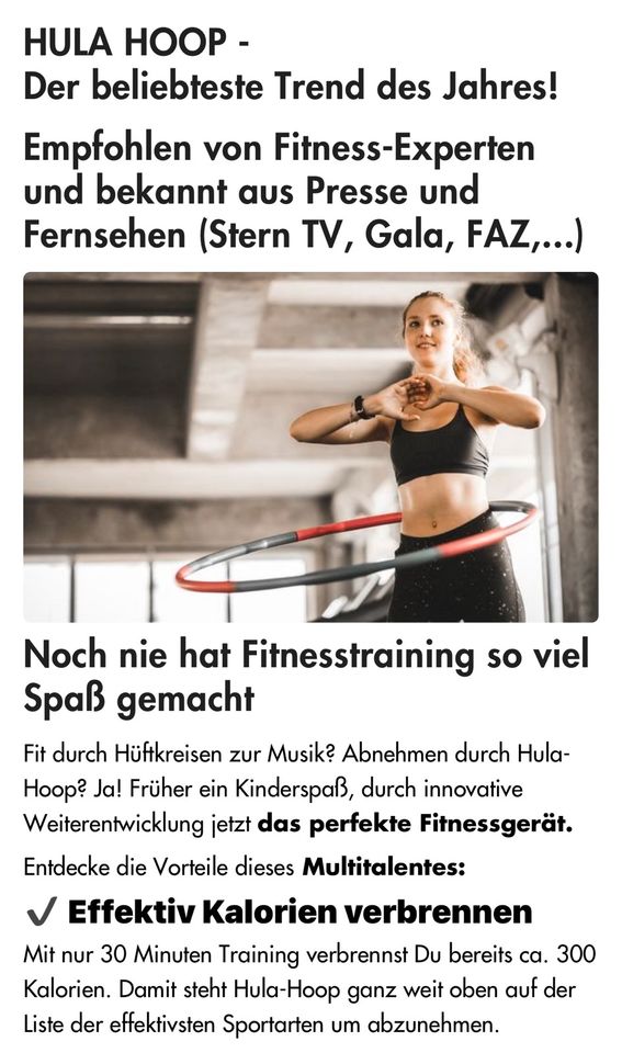 Hula Hoop Reifen NEU in Wahlstedt