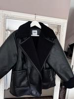 Jacke schwarz ZARA S Kunstleder weich Hessen - Riedstadt Vorschau