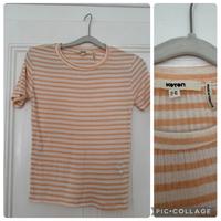 KOTON t-Shirt top apricot streifen gestreift Niedersachsen - Braunschweig Vorschau
