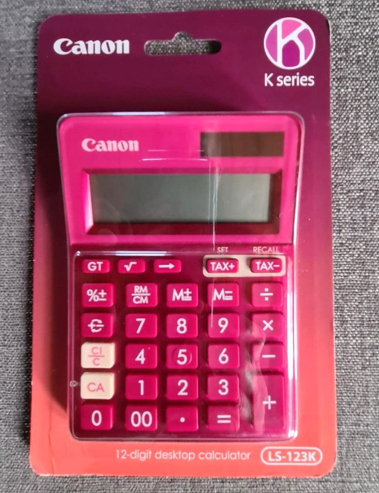 Canon LS-123K Taschenrechner pink NEU OVP Desktop Calculator in Reinheim