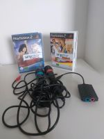 Sony PlayStation Ps2 2 Singstar Mikrofone mit Adapter und Spiele Bayern - Königsbrunn Vorschau