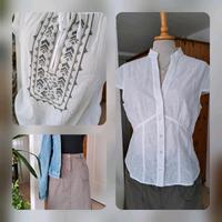 Sommer Bluse leicht mit Stickerei Rock kurz oliv Gr.38/40 Hessen - Heusenstamm Vorschau